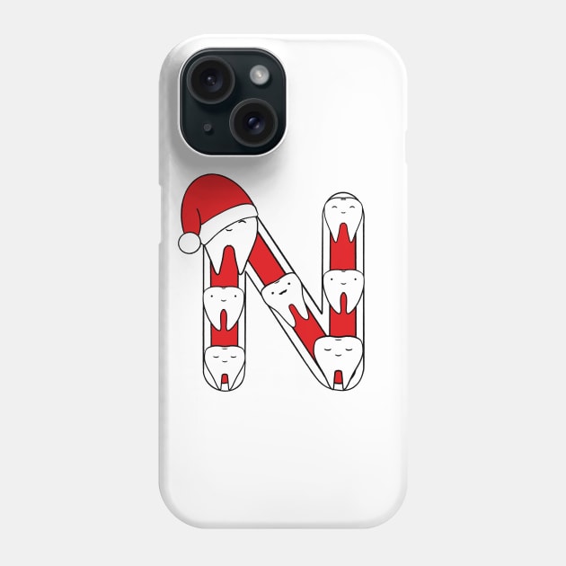 Letter N (Happimola Christmas Alphabet) Phone Case by Happimola