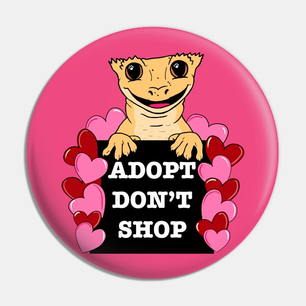 Crested Gecko Adopt Don't Shop Pin by EcoElsa