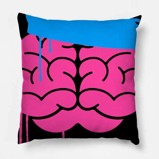 Brain Crown Pillow by Brain Drip Inc