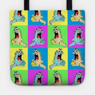 Dino Pop Art by LowEndGraphics Tote