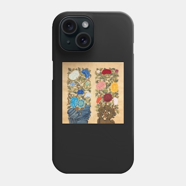 Minhwa: Royal Peony (Korean Traditional Art) Phone Case by koreanfolkpaint