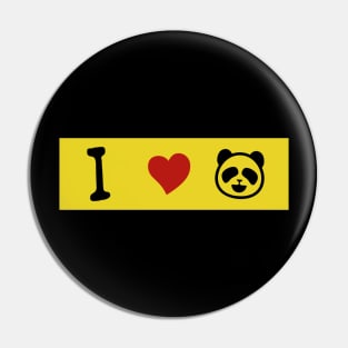 I Heart Panda Pin