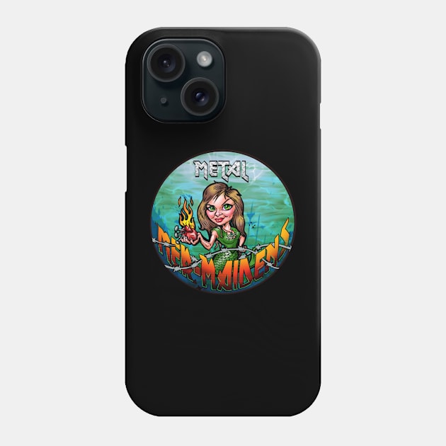 Metal Mer-Maiden Phone Case by Biomek