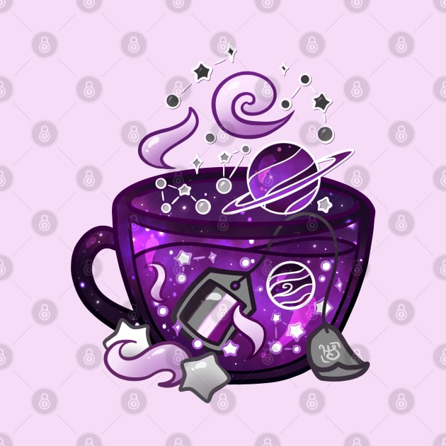 Pride Flag Teacup - Space Ace/Asexual by heysoleilart