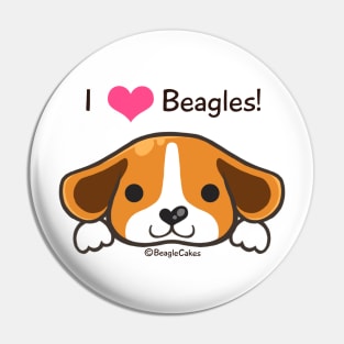 "I <3 Beagles!" Pin