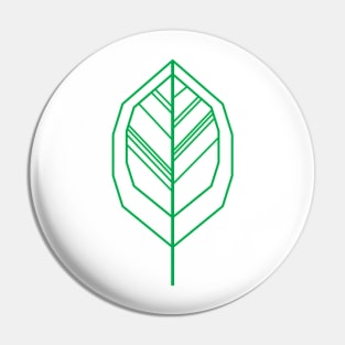 Green Leaf Protect The Earth Pin