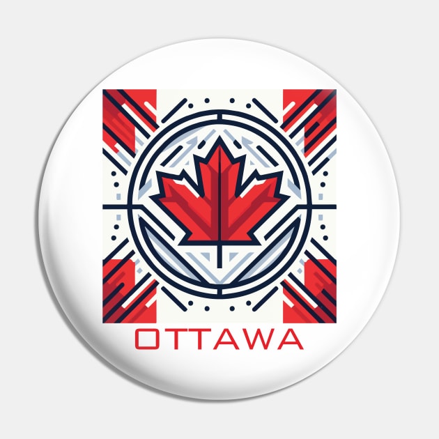 Ottawa Ontario Canada Flag Pin by Heartsake