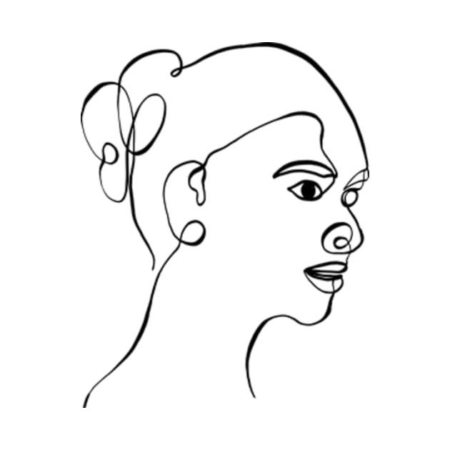 Women face one line art by Doodle Intent