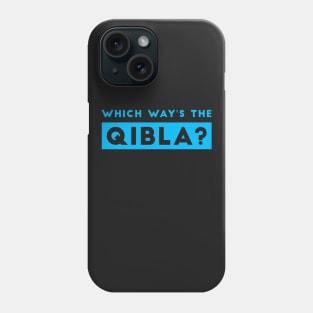 Which Way's The Qibla? - 2 Lt Blue Phone Case