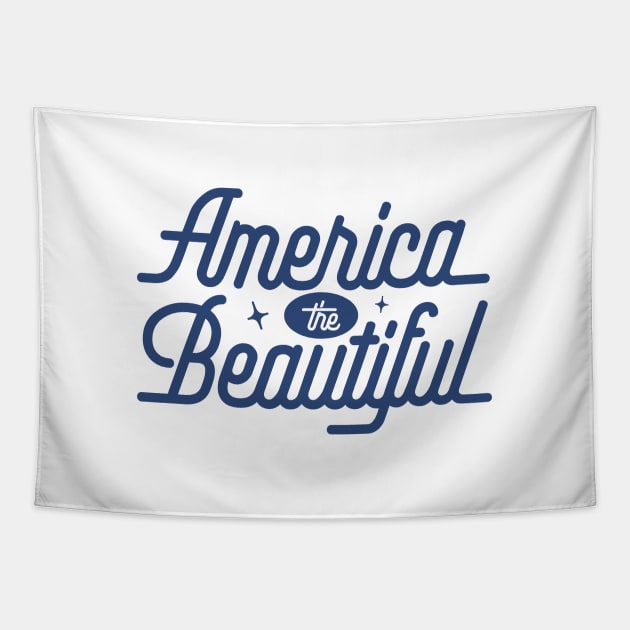 America the Beautiful - Blue Tapestry by jeradsdesign