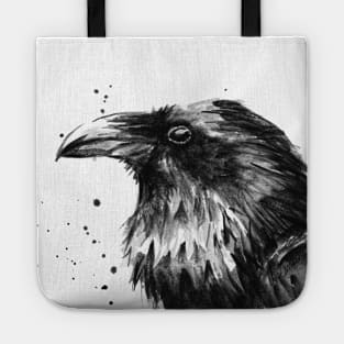 Raven Watercolor Tote