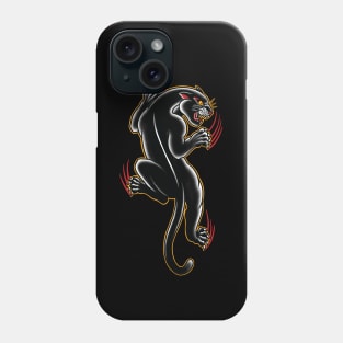 Traditional Tattoo Panther illustration Phone Case