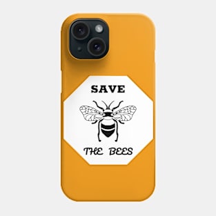 Save the BEES (Black and White version) Phone Case