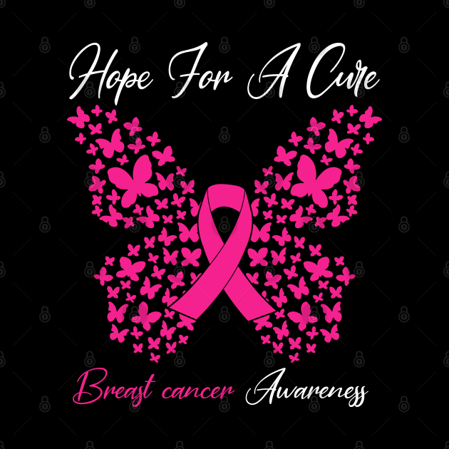 Hope For A Cure Butterfly Gift  Breast cancer 3 by HomerNewbergereq