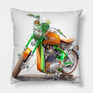 Rusty ol'bike 0.3 - Pencil Sketch Pillow