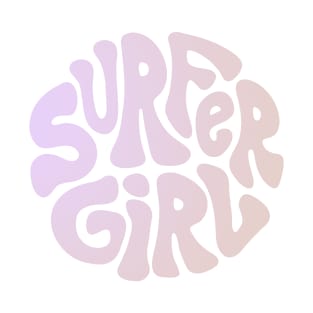 Surfer Girl Retro Logo T-Shirt