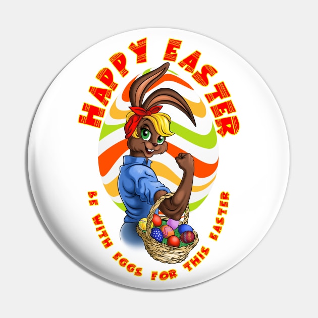 Happy easter Pin by Karlov Print