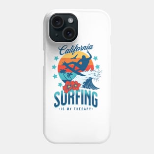 Surfing is my Therapy - Vintage Surf Phone Case