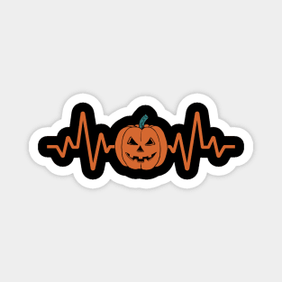 Pumpkin Heartbeat Halloween Magnet