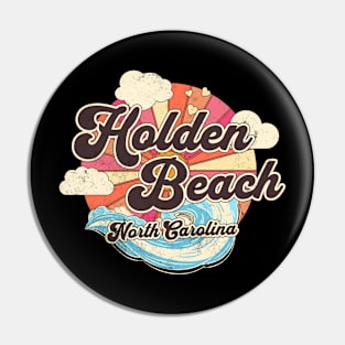 Holden Beach, NC Summertime Vacationing Beachgoing Waves Pin