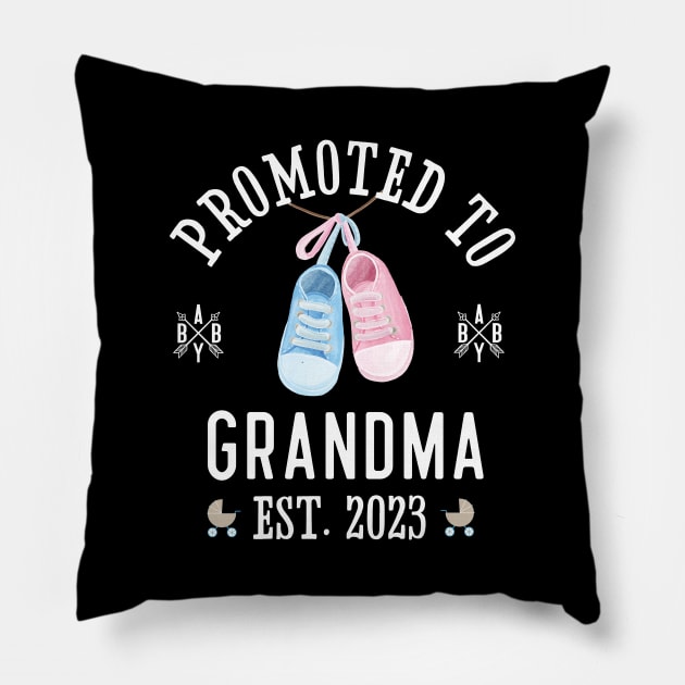 Promoted to Grandma 2023 Pillow by mstory