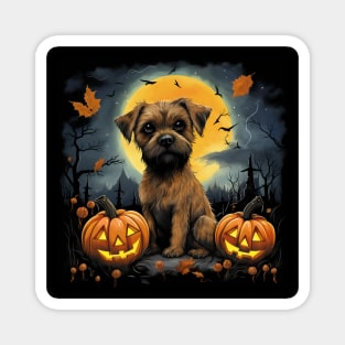 Halloween border terrier Magnet