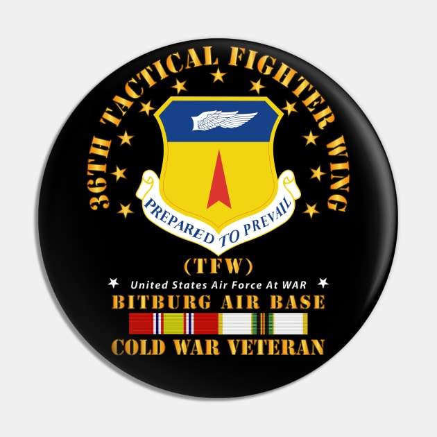 36th Tactical Fighter Wing - Bitberg AB - Cold War Vet Pin by twix123844