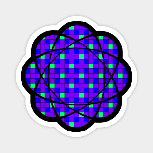 Vibrant checkered artwork Magnet