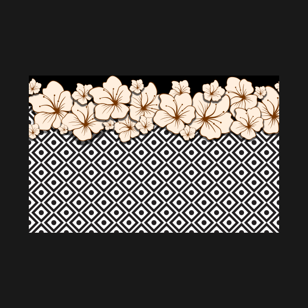 Black and White flower pattern by Donperion