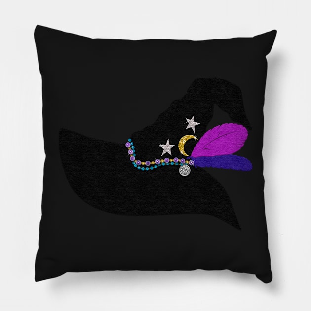 Felt Look Witch Hat | Original Art by Cherie(c)2021 Pillow by CheriesArt