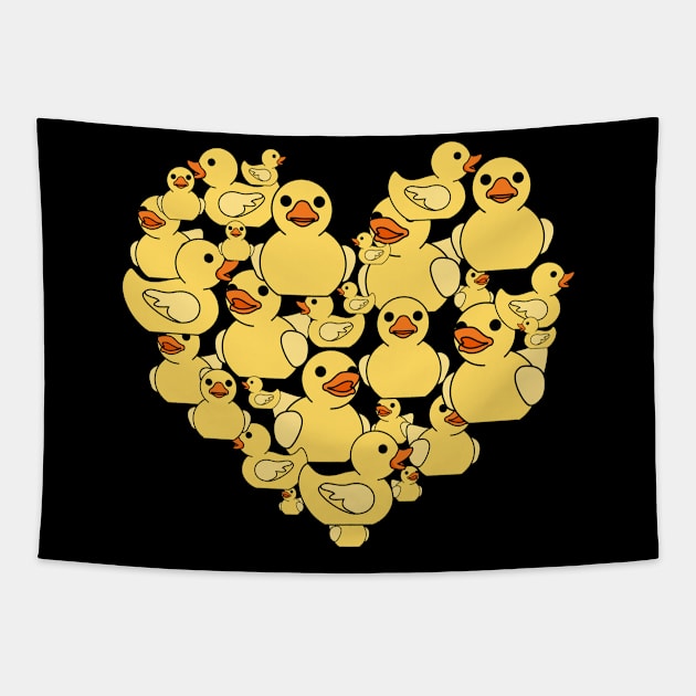 Duck Heart Animal Love Tapestry by ShirtsShirtsndmoreShirts
