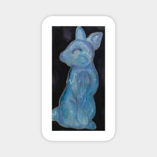 Watercolour rabbit with gold and silver accents Magnet