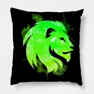 Lion watercolor Forest Pillow