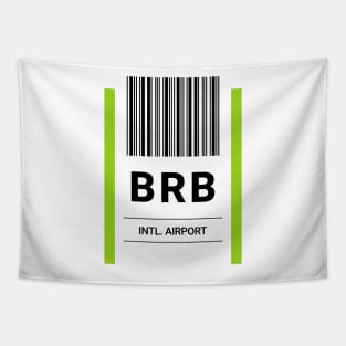 BRB Airport Baggage Label Tapestry