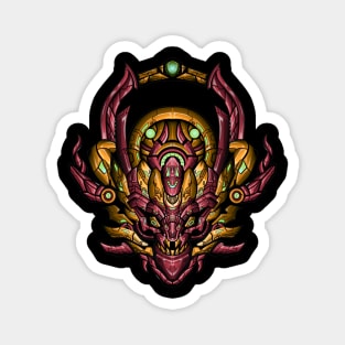 steampunk tengu mecha cyborg art Magnet