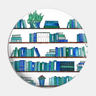 Green Bookcase Pin