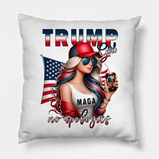 Trump Girl, Make America Great Again, American Woman, MAGA Pillow