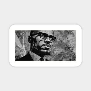 Malcolm X Art Magnet
