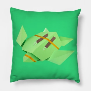Origami ninja turtle Mikelangelo Pillow