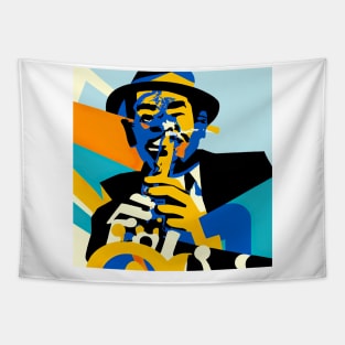 Shattered glass jazz saxophone Tapestry