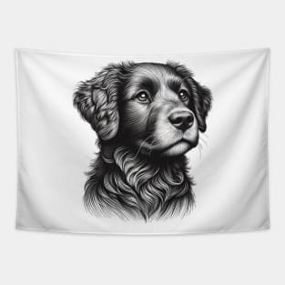 Dog black Tapestry