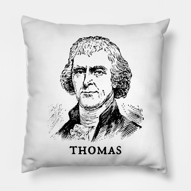 Thomas Jefferson Pillow by Half-Arsed History