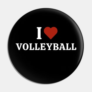 I love Volleyball Pin