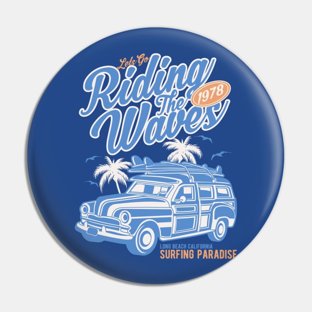 Surfing Paradise Pin by lionkingdesign