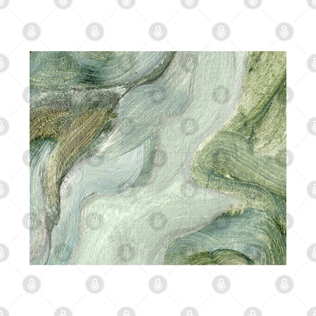 Mint Green Abstract Art by Go Abstract Art