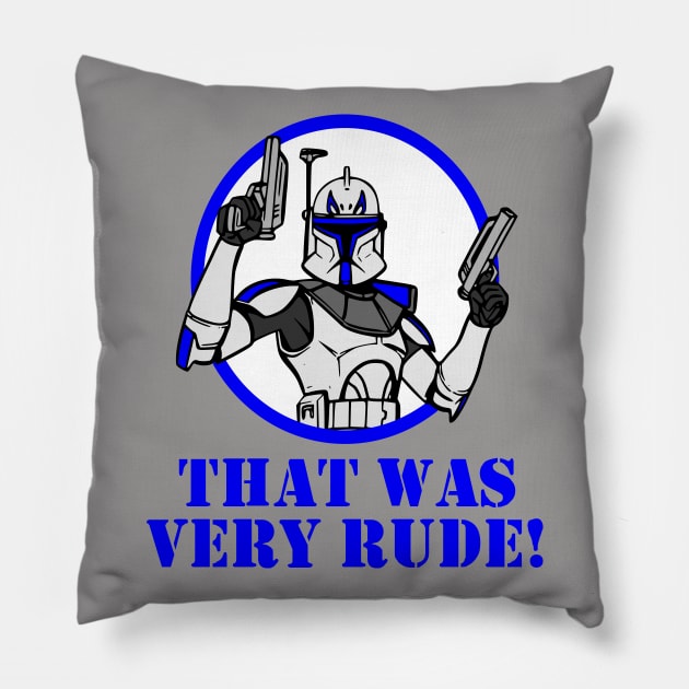 Rude Rex Pillow by Freq501