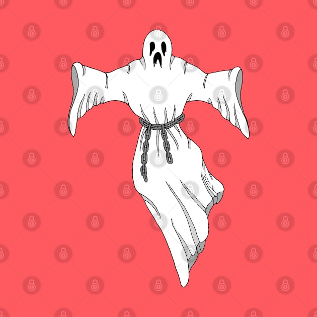 Spooky Chain-Rattling Ghost by AzureLionProductions