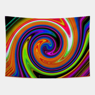 Swirl Retro Orange Tapestry