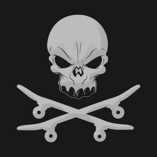 Skateboard Skull and Crossbones T-Shirt