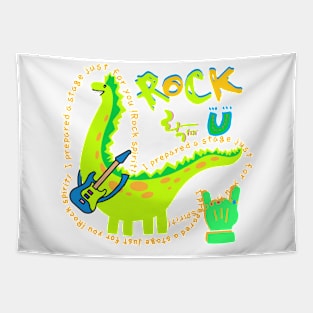 rock spirit, dinosaur Tapestry